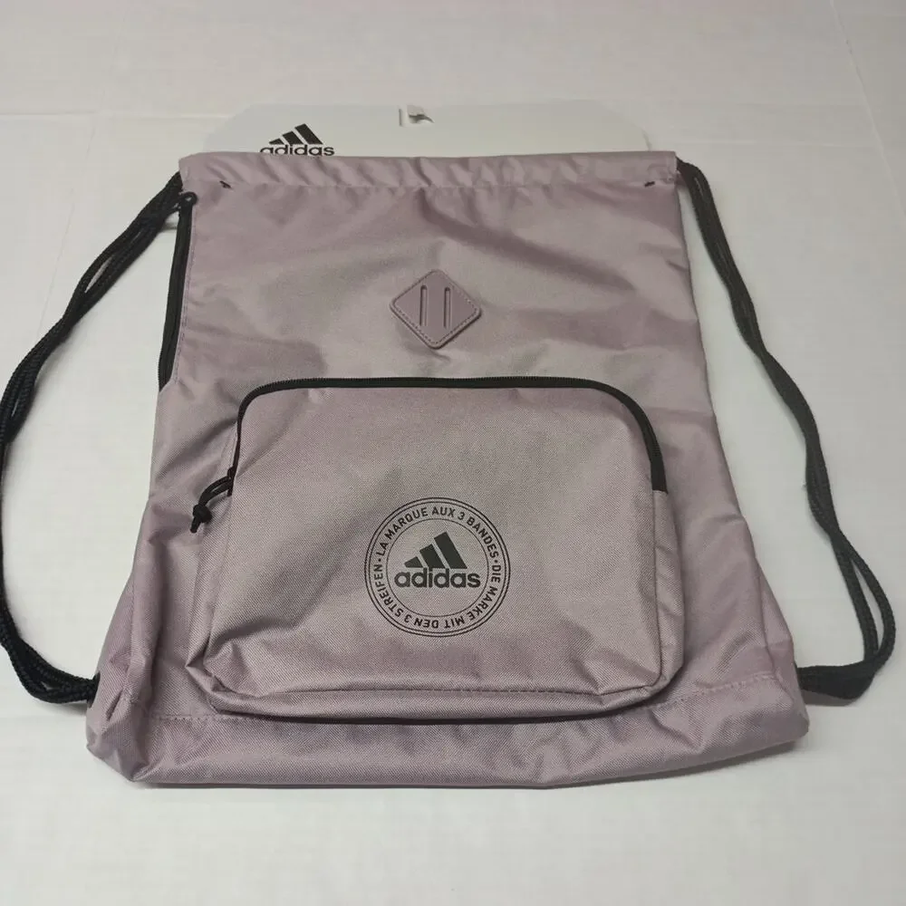 adidas Classic 3S 2 Sackpack Color:‎ Preloved Fig Purple/ Black